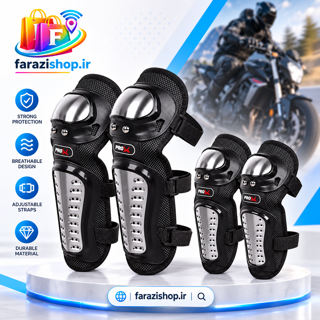 زانوبند و آرنجبند چهار تکه فلزی Pro-X